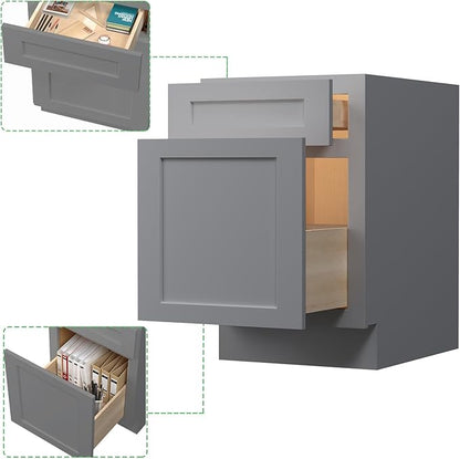 ROOMTEC 2 Drawer File Cabinet with Soft-Close Design, Under Desk Filing Cabinets for Home Office, RTA Small Office File Cabinets for Storage and Organization