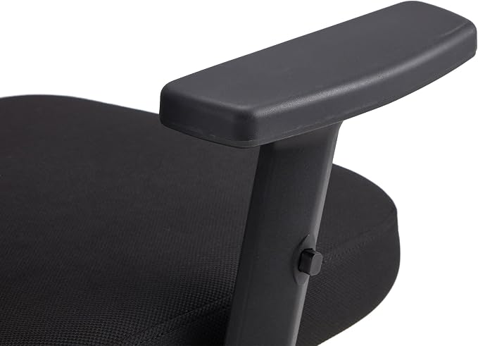 JOMEED High Upholstered Back Mesh Swivel Chair Adjustable Height Arm Rest Rolling Seating with Lumbar and Head Support for Homes or Offices, Black