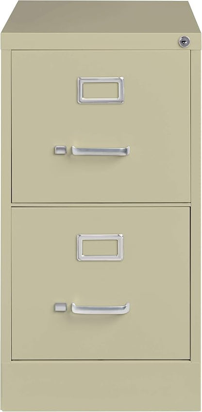 26.5 Inch Deep 2 Drawer, Letter Width, Metal Vertical File Cabinet for Home and Office, Putty