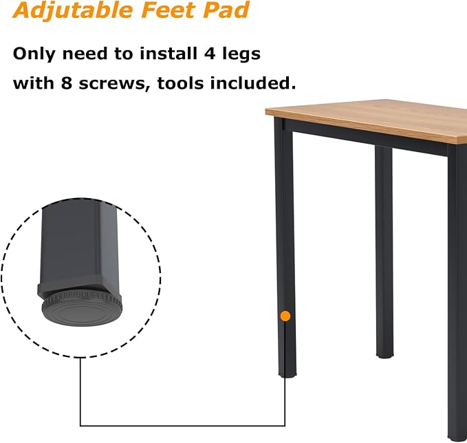 SogesHome 63inches Computer Desk PC Desk Office Desk Workstation for Home Office Use Writing Table, Teak