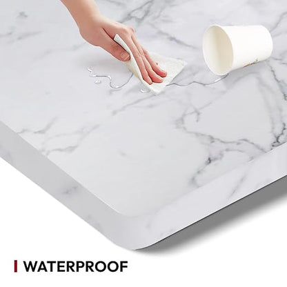 SANODESK Universal Tabletop 55"x28"x1" Thickness One-Piece Table Top Rectangular Particle Board for Standing Desk and Home Office Countertop DIY,Marble Grey Desk Top