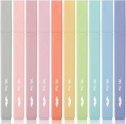 Mr. Pen- Aesthetic Bible Highlighters No Bleed Through, 10 Pack | Retro Colors, Cute Highlighter for Journaling Supplies and School Accessories, Bible Highlighters and Pens No Bleed