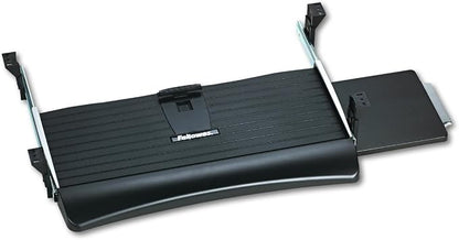 Fellowes Office Suites Underdesk Keyboard Drawer, Black/Silver (9140303) (Pack of 2)