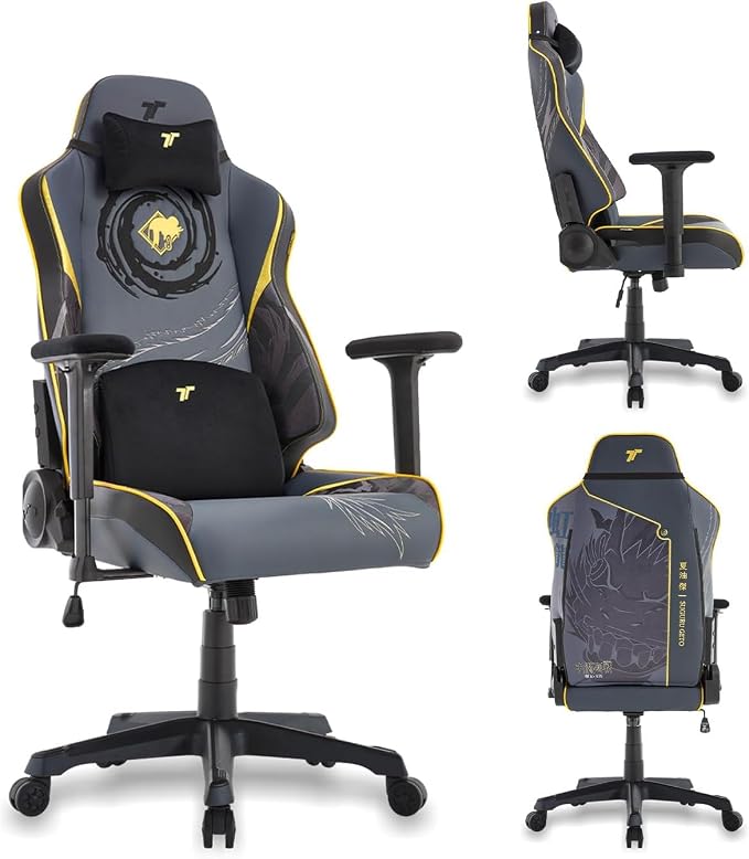 TTRACING Jujutsu Kaisen Geto Gaming Chair with Upgraded Spring Cushion | Premium PU leather 440lbs seat, ideal for home office setup. Features 4D armrests and 135° recline to eliminate fatigue.
