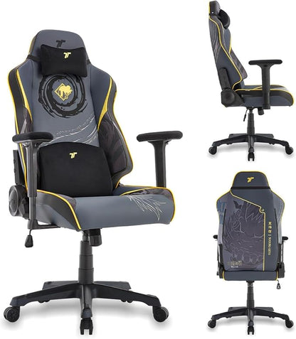 TTRACING Jujutsu Kaisen Geto Gaming Chair with Upgraded Spring Cushion | Premium PU leather 440lbs seat, ideal for home office setup. Features 4D armrests and 135° recline to eliminate fatigue.