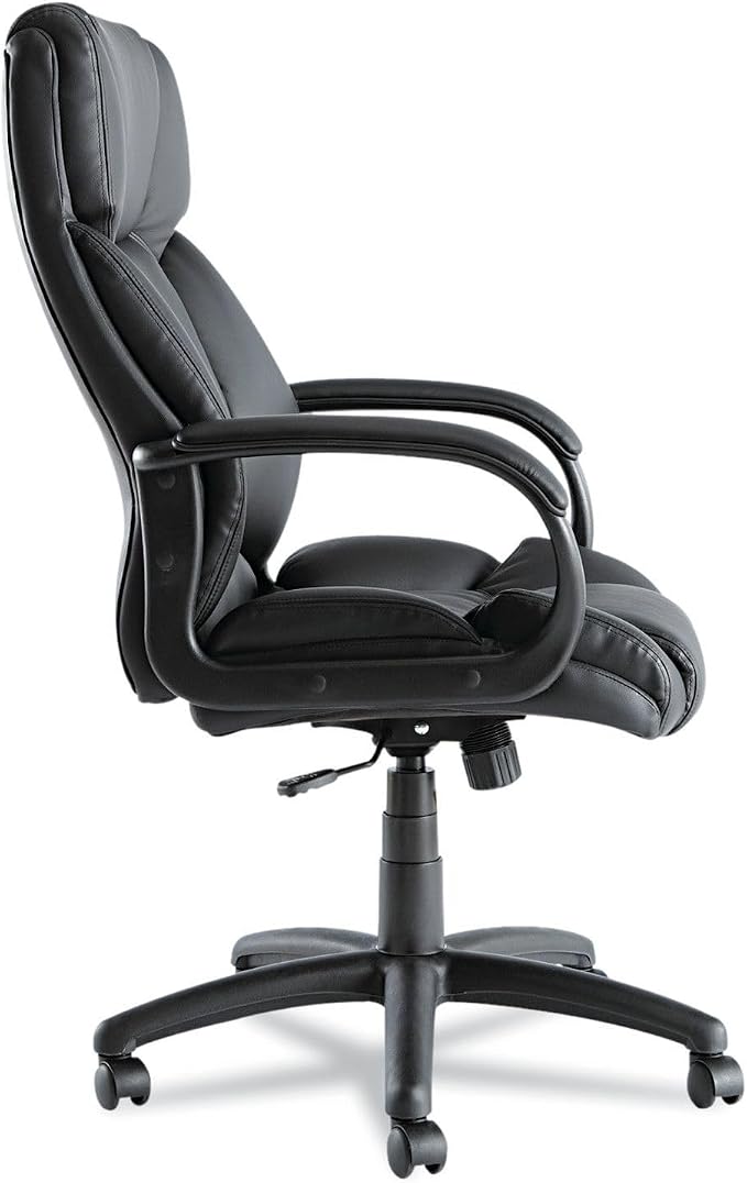 Alera Fraze Series High-Back Swivel/Tilt Chair, Black Leather