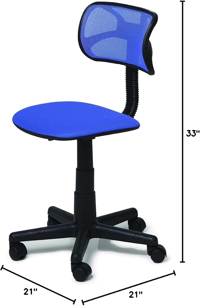 Urban Lifestyle Swivel Mesh Desk Chair, Royal Blue 21D x 21W x 33H in