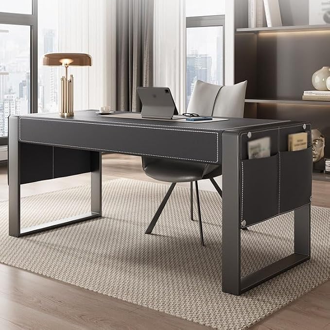 thalo Home Office Desk Desk Minimalist Study Home Bedroom Desktop Computer Desk Solid Wood Simple Modern Light Luxury Computer Desk Modern Simple Table(Size:160 * 70 * 75cm)