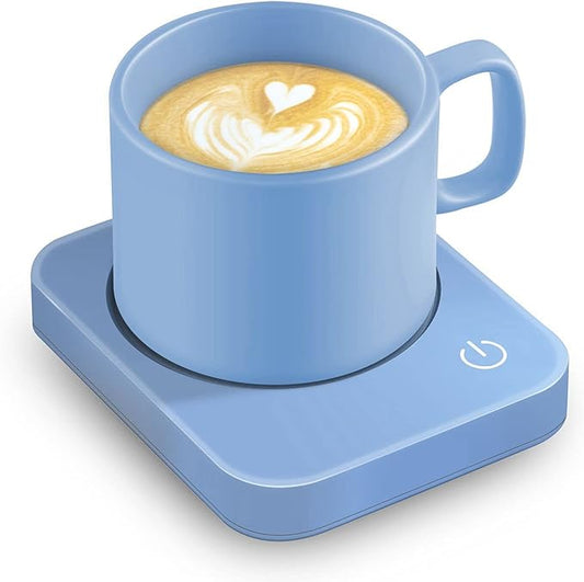 VOBAGA Coffee Mug Warmer for Desk with Auto Shut Off & 3-Temp Settings, Coffee Cup Warmer with Smart Safety Alert Home Office Accessory, Perfect for Coffee, Tea, Milk (No Mug)