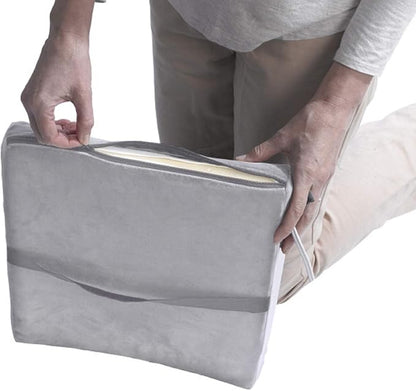 Drive Medical Comfort Touch Heated Lumbar Support Cushion, Gray