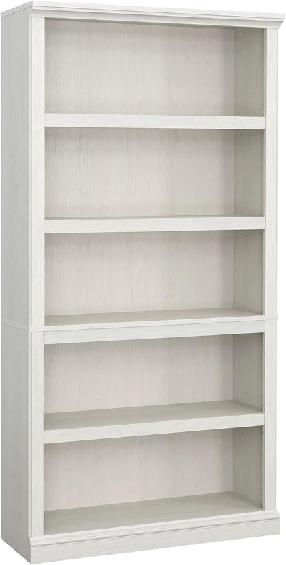 Sauder 5 Tier Book Shelf Wooden Bookcase Multipurpose Bookshelf for Home Office, Living Room, in Glacier Oak