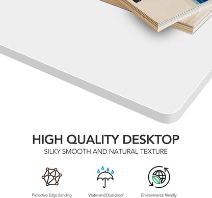 SANODESK Whole-Piece Particle Board Table Top for Standing Desk and Home Office Desk DIY, 48x24x1 Inch White Desk Top