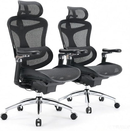 SIHOO Doro C300 Pro Ergonomic Office Chair with Ultra-Soft 6D Armrests, Dynamic Lumbar Support, Seat Depth Adjustment, Adjustable Backrest, Big and Tall Desk Chair 2 Packs (Black)