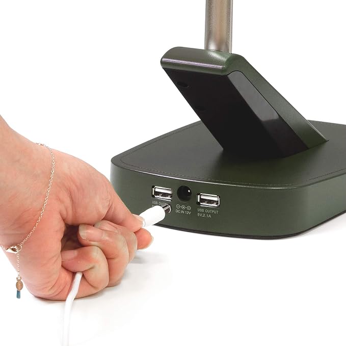 UltraBrite UDL0456-LGRN-DS LED Desk Lamp, 8.7”L X 6.2”W x 17.5"H, Green