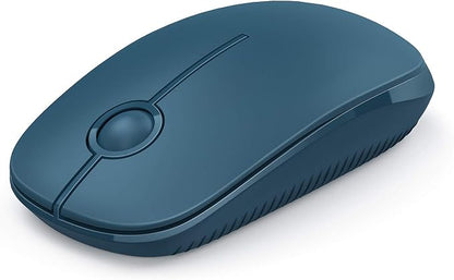 VssoPlor Wireless Mouse, 2.4G Slim Portable Computer Laptop Mouse with Nano Receiver Quiet Silent Optical Mice for Notebook, PC, Laptop, Computer-Sapphire Blue