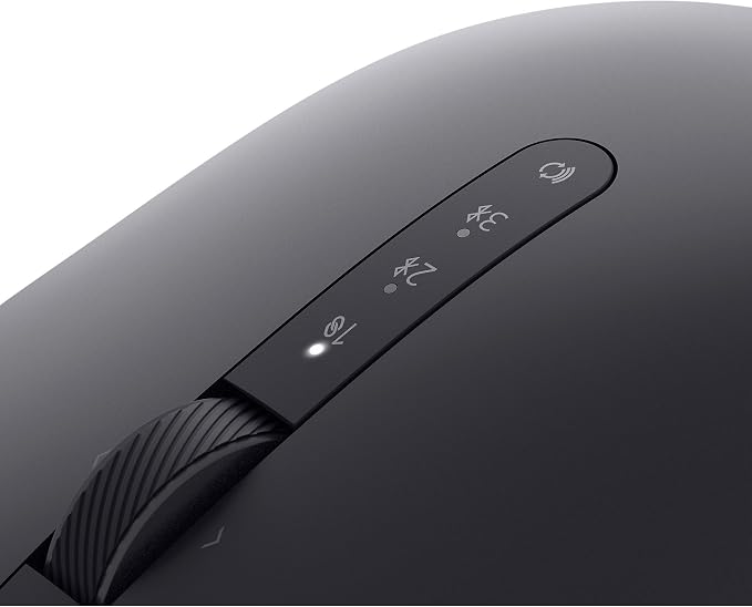Dell MS7421W Premier Rechargeable Wireless Mouse - Bluetooth 5.0/2.4GHz Radio Frequency Connectivity, Optical LED Sensor, Mechanical Scroll, 7 Buttons, Programmable, Adjustable DPI - Graphite Black