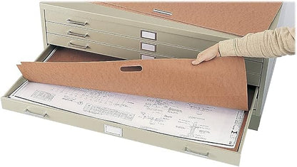 Safco Products 4998TSR Flat File for 48" W x 36" D Documents, 5-Drawer (Additional Options Sold Separately), Tropic Sand