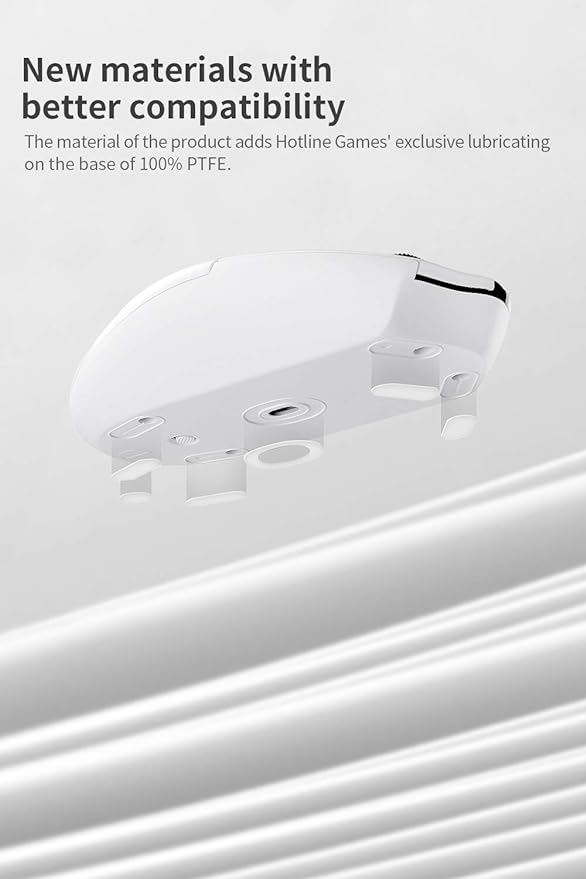HOTLINEGAMES 3.0 Plus Rounded Curved Edges Mouse Feet Skates Compatible with Logitech G Pro 2 Lightspeed Wireless, G Pro Wireless Gaming Mouse feet Replacement, Smooth Glide, Pure PTFE Mice Upgrade
