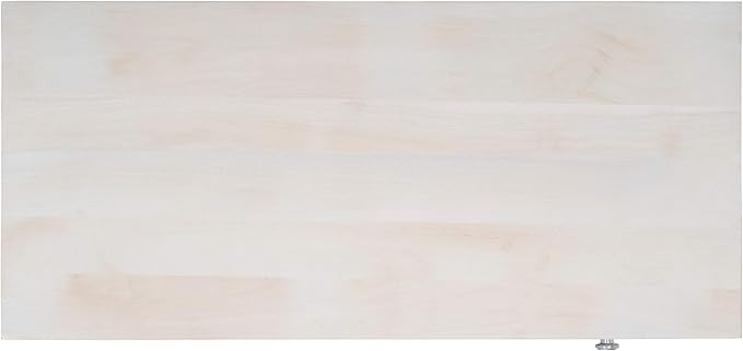 SAFAVIEH Home Office Collection Raveena White Wash and Silver 1-Drawer Hairpin Leg Desk