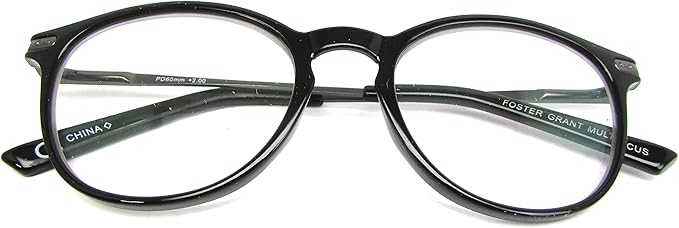 Foster Grant unisex-adult Mckay Multifocus Reading Glasses Round reading-glasses