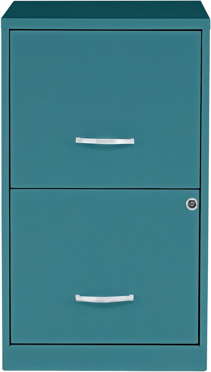 NuSparc 2 Drawer Locking Filing Cabinet | Pre-Assembled Steel Construction | Space-Saving Design is Perfect for Home and Small Office | Letter-Size | Assembled in North America