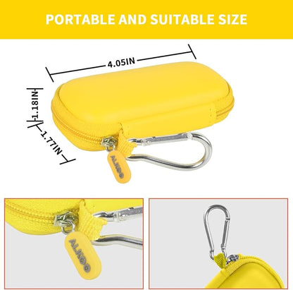 USB Flash Drive Case, SD Card Holder Compatible with Thumb Drive, Memory Cards, SDXC SDHC Storage Bag, Electronic Accessories Organizer for SanDisk for Samsung for Inland (Yellow)