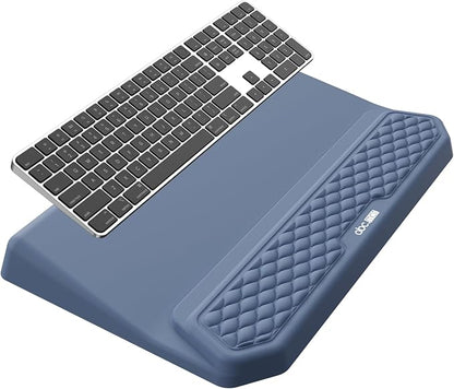 2-in-1 Ergonomic Keyboard Stand with Wrist Rest, Comfy Keyboard Riser Holder with Massage Design, Blue