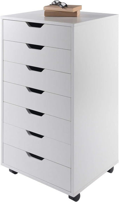 Winsome Halifax 7-Drawer Composite Wood Cabinet, White (10792)
