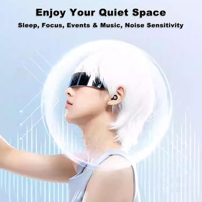 Ear Plugs for Noise Reduction – Reusable Silicone Earplugs with Filter Technology for Sleeping, Travel, Focus, Concerts & Motorcycling Ear Plug +8Tip (Bullet-White)