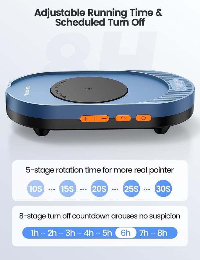 Vaydeer M4 Utra Mouse Mover with APP, Undetectable Mouse Jiggler Device with Remote Control and Timer Function, Driver-Free Shaker Wiggler Mouse Movement Simulation for Computer Awakening-Dark Purple