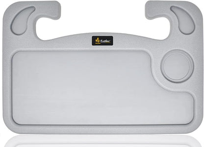 EcoNour 2 in 1 Car Steering Wheel Tray (Grey) | Multipurpose Car Steering Wheel Desk for Laptop and Food | Car Tray for Eating | Steering Wheel Accessories