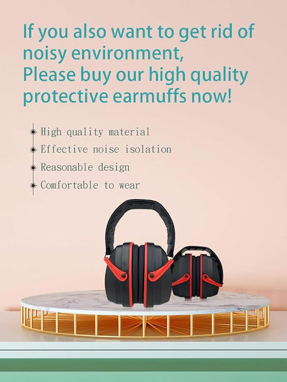 Ear Muffs For Noise Reduction Cancelling SNR 33dB Hearing Protection Headphones Earmuffs Shooting Gun Range Mowing Ultimate Comfort Design High Blocking
