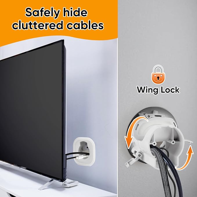 in Wall Cable Management Kit, Cord Hider for Wall Mounted TV - Includes Power & Low Voltage Cable Management