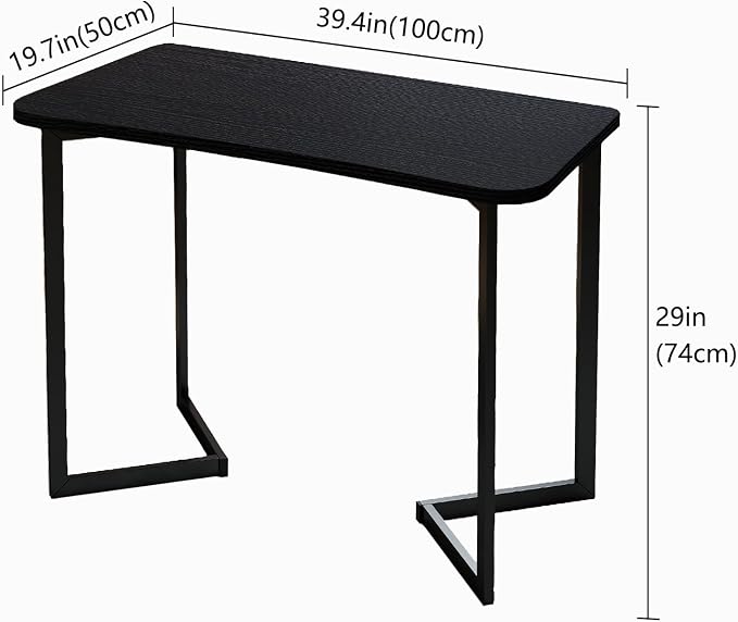 Funecy Computer Desk 40 Inch Small Table for Office,Modern Simple Style Writing Study Work Gaming Table for Home Office (Black)
