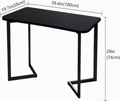Funecy Computer Desk 40 Inch Small Table for Office,Modern Simple Style Writing Study Work Gaming Table for Home Office (Black)