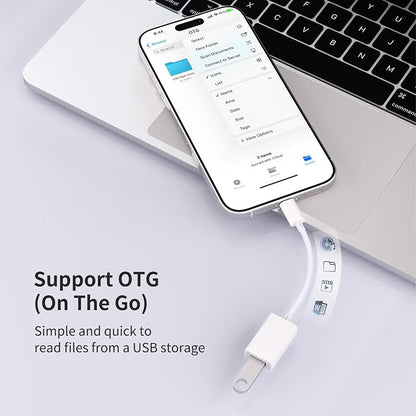 USB C to USB 3.0 Adapter [2 Pack], USB C Male to USB Female OTG Cable Thunderbolt3 to USB Adapter Compatible with MacBook Pro/Air, iPhone 17 Pro Max/17 Plus/17/16/15, Galaxy S24/S23/S22/S21