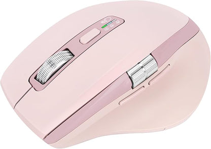 INFINMIND Wireless Bluetooth Side Scroll Mouse with Multi-Device, Ergonomic Computer Mice with Smart Flying Scroll, Quiet Click for Computer, Laptop, iPad, Tablet, MacBook (Pink)