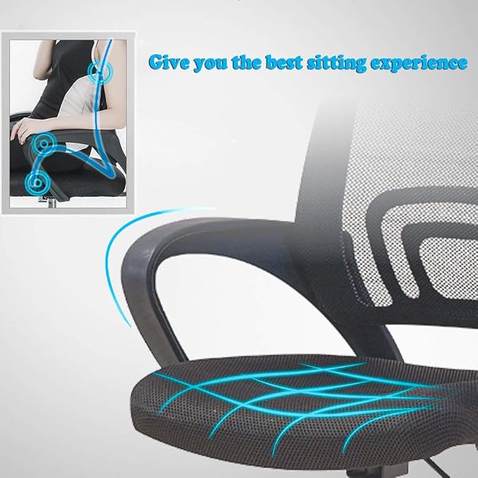 BestOffice Office Chair Desk Chair Mesh Computer Chair Back Support Modern Executive Adjustable Arms Rolling Swivel Chair for Women, Men(3 Pack)