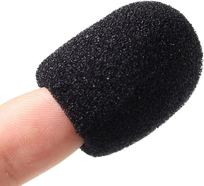 15 Pack Foam Microphone Windscreen, Lapel Headset Microphone Sponge Mini Foam Cover Shield Protection for Variety of Headset (Black)
