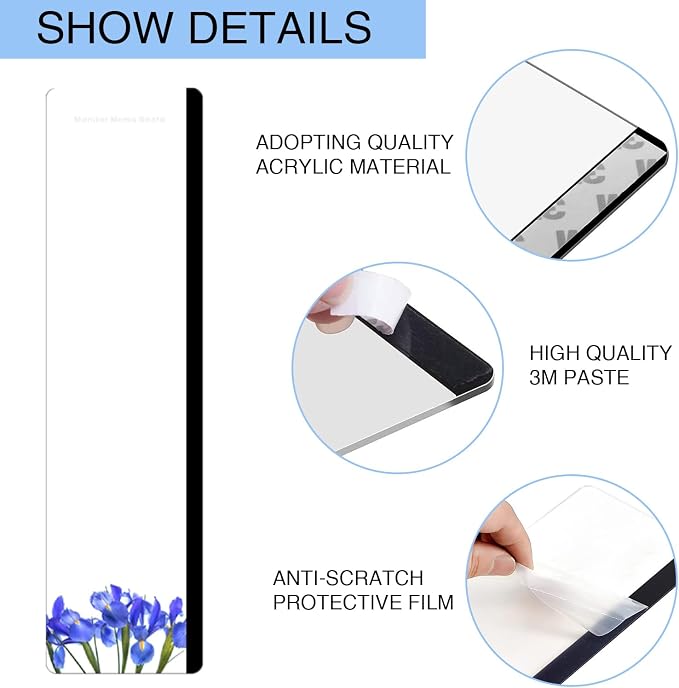 Office Desk Accessories 2pcs Multifunction Computer Monitor Memo Board - Transparent Computer Side Panel Memo Creative Monitor Side Panel Suitable for Office Home Desktop (Monitor Memo Board8#)