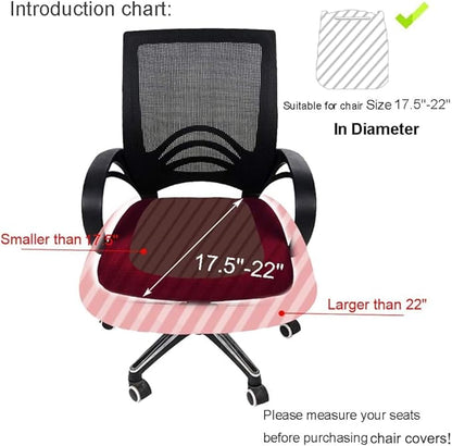 Smiry Stretch Jacquard Office Computer Chair Seat Covers, Removable Washable Anti-dust Desk Chair Seat Cushion Protectors - Aqua