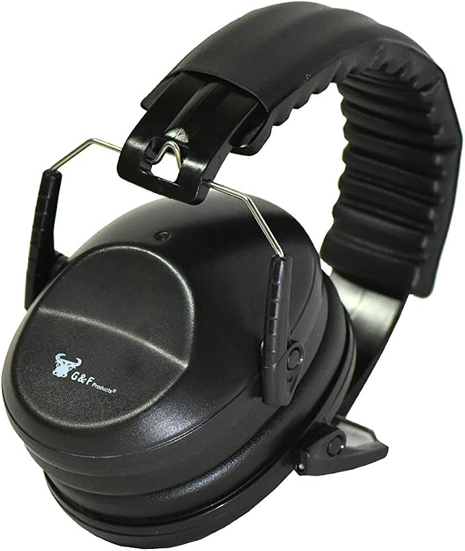 Earmuff hearing protection with low profile passive folding design 26dB NRR and reduces up to 125dB