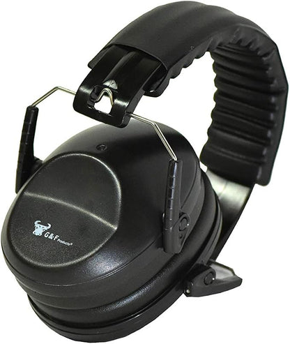 Earmuff hearing protection with low profile passive folding design 26dB NRR and reduces up to 125dB