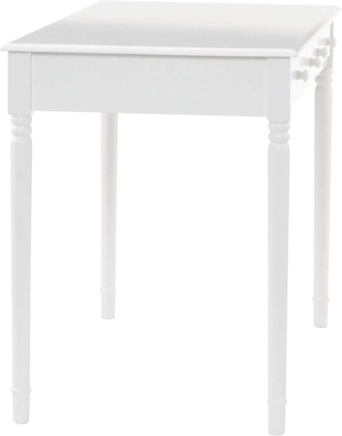 SEI Furniture - Writing 2-drawer Desk- Crisp White - Transitional Design, White Finish - Ideal for Home Office, Bedroom (HO8800)