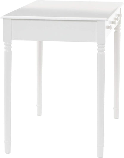 SEI Furniture - Writing 2-drawer Desk- Crisp White - Transitional Design, White Finish - Ideal for Home Office, Bedroom (HO8800)