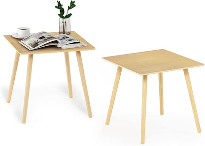 Furinno Decorative Hallway End Table, Set of 2, Oak