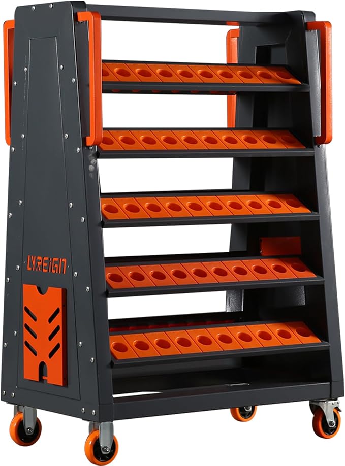 CAT30 CNC Tool Cart-140 Cap, 5-Tier CNC Rolling Carts with Wheels，40 Taper Tool Holder, CNC Mobile Tool Holder, CNC Tool Organizer, CAT 40 Tool Holder Set for StorehouseFactory Garage