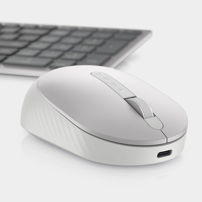 Dell Premier Rechargeable Wireless Mouse - MS7421W - Silver - Wireless, 7 Buttons, Adjustable at 1000, 1600 (default), 2400 and 4000, Six Months of Battery Life