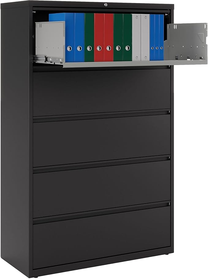 Lorell Telescoping Suspension Lateral Files - 5-Drawer