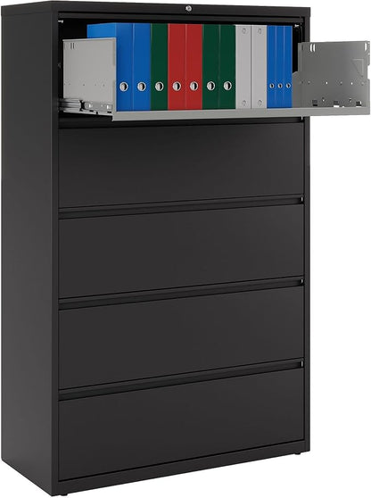Lorell Telescoping Suspension Lateral Files - 5-Drawer